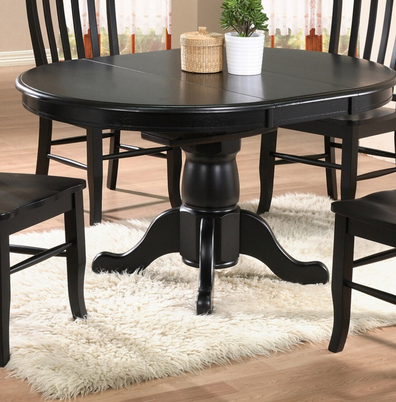 Courtdale Butterfly Leaf Solid Wood Pedestal Dining Table