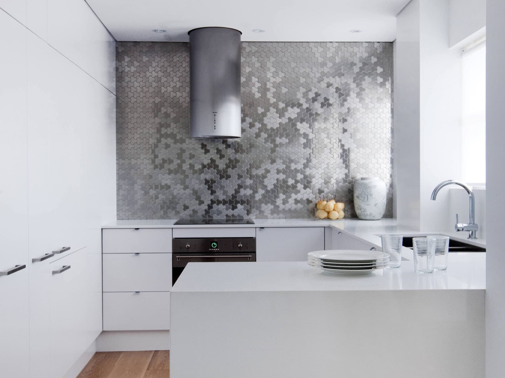 Create a Contemporary Look with Metallic Tiles