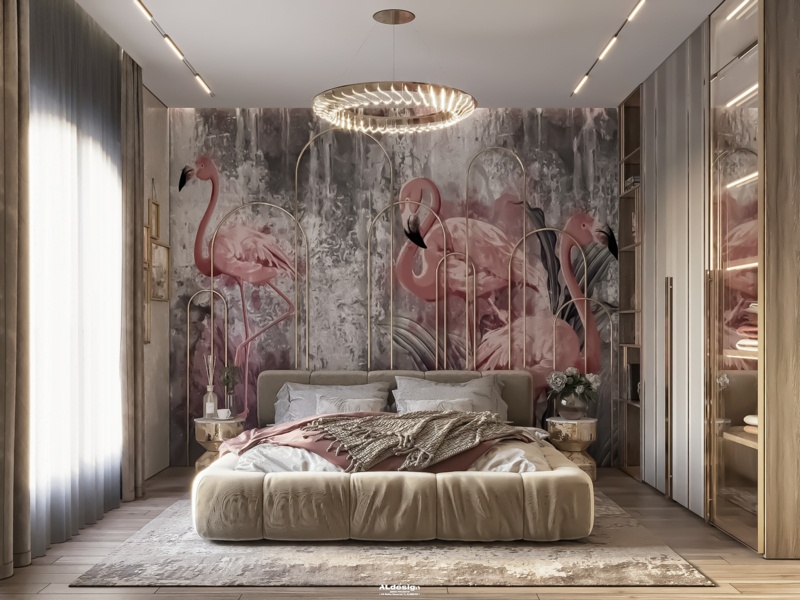 Create a feature wall with wallpaper