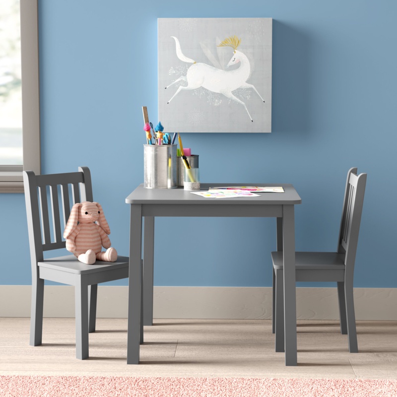 Three-Piece Kids Table and Chair Set