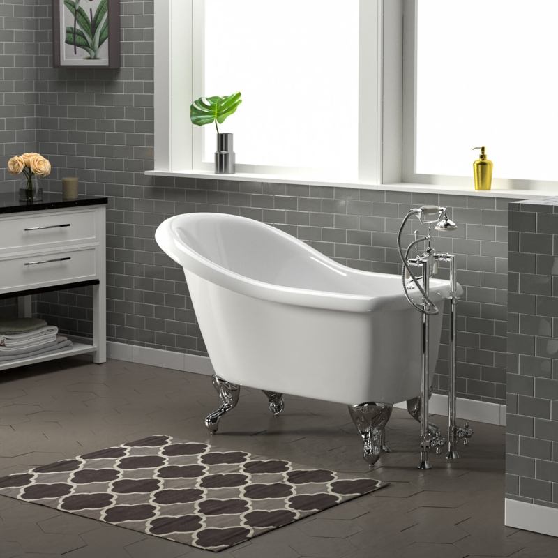 Freestanding Petite Tub with Classic Claw Feet