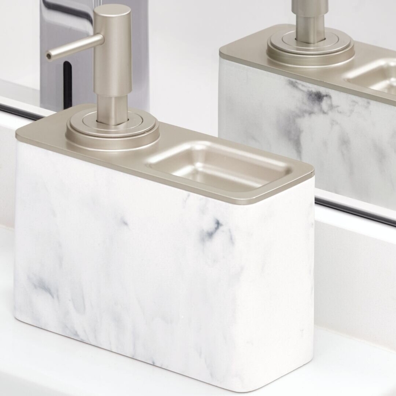 Marble Print Soap Pump with Tray