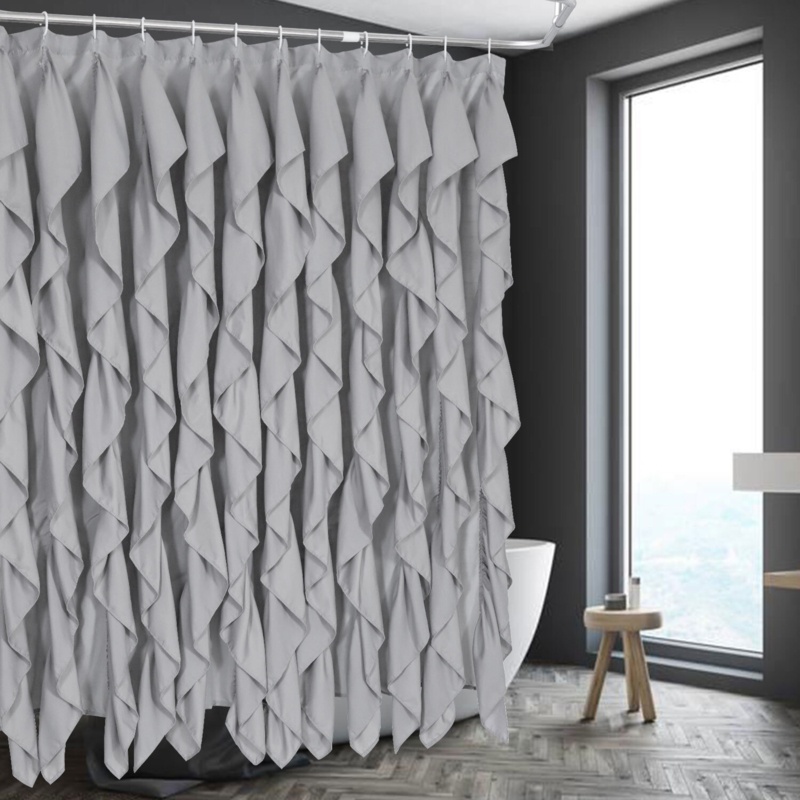 Dalhia Solid Color Single Shower Curtain
