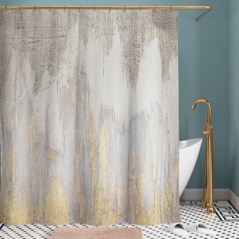 Abstract Mineral Shower Curtain