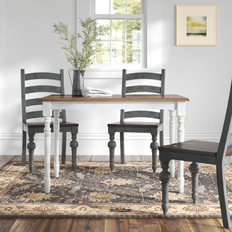 Rustic Rubberwood Dining Table