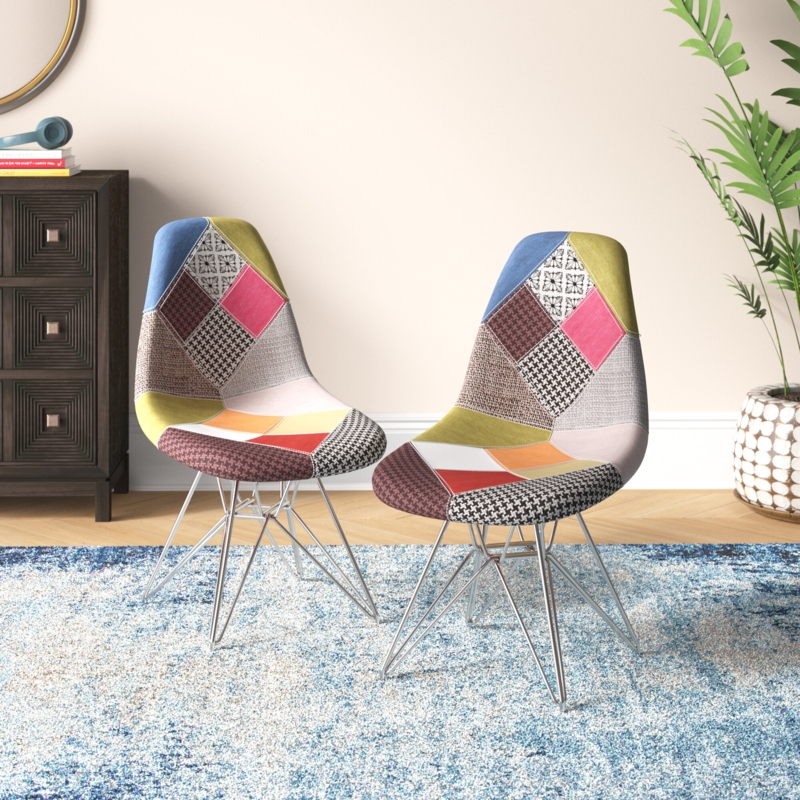 2-Piece Multi-Colored Accent Side Chairs