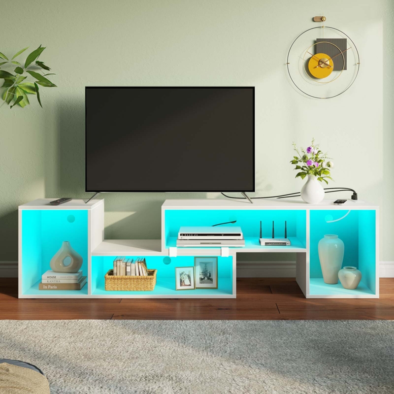 Versatile TV Stand with RGB LED Strip