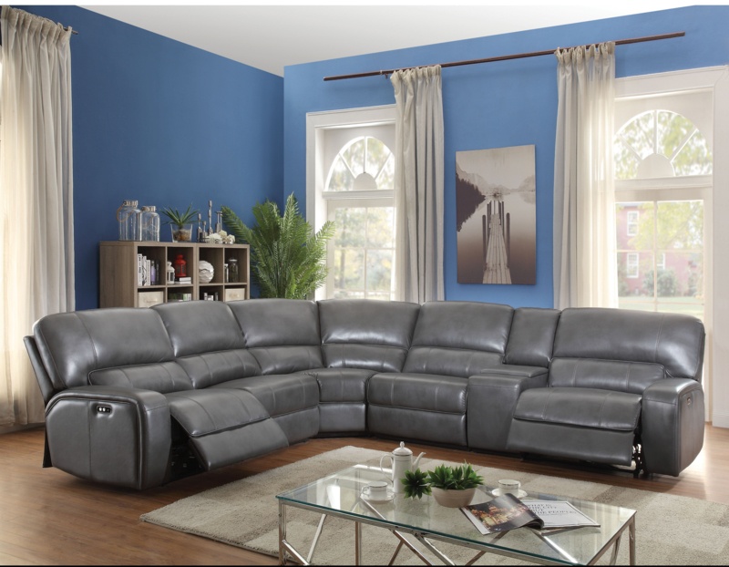 Dearing Vegan Leather Reclining Sectional