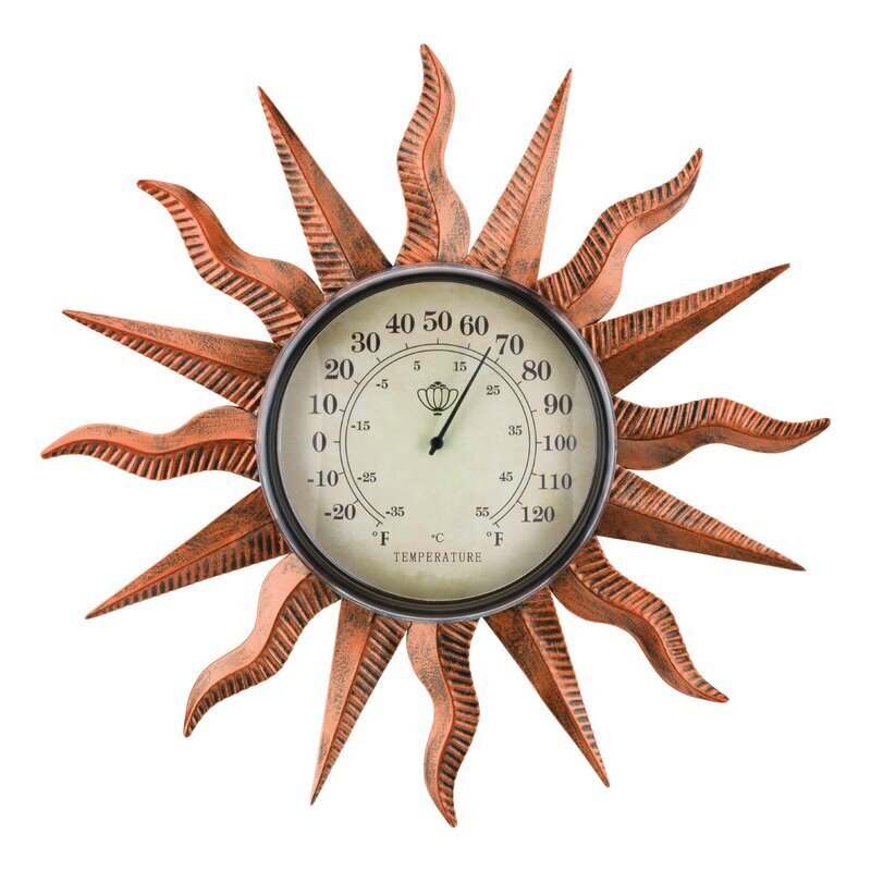 Decorative Boho Sun Garden Thermometer