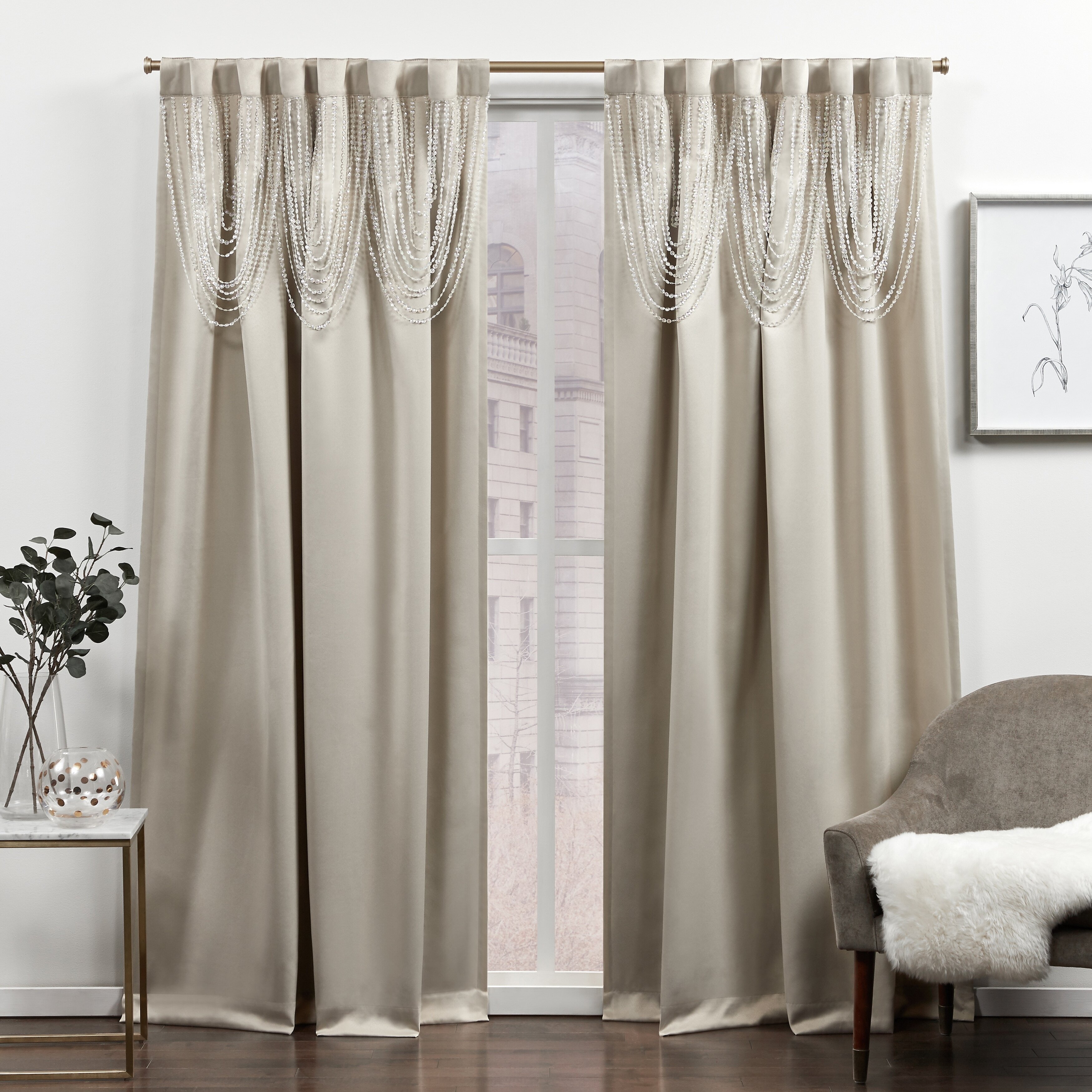 Decorative Curtains With Valance Attached