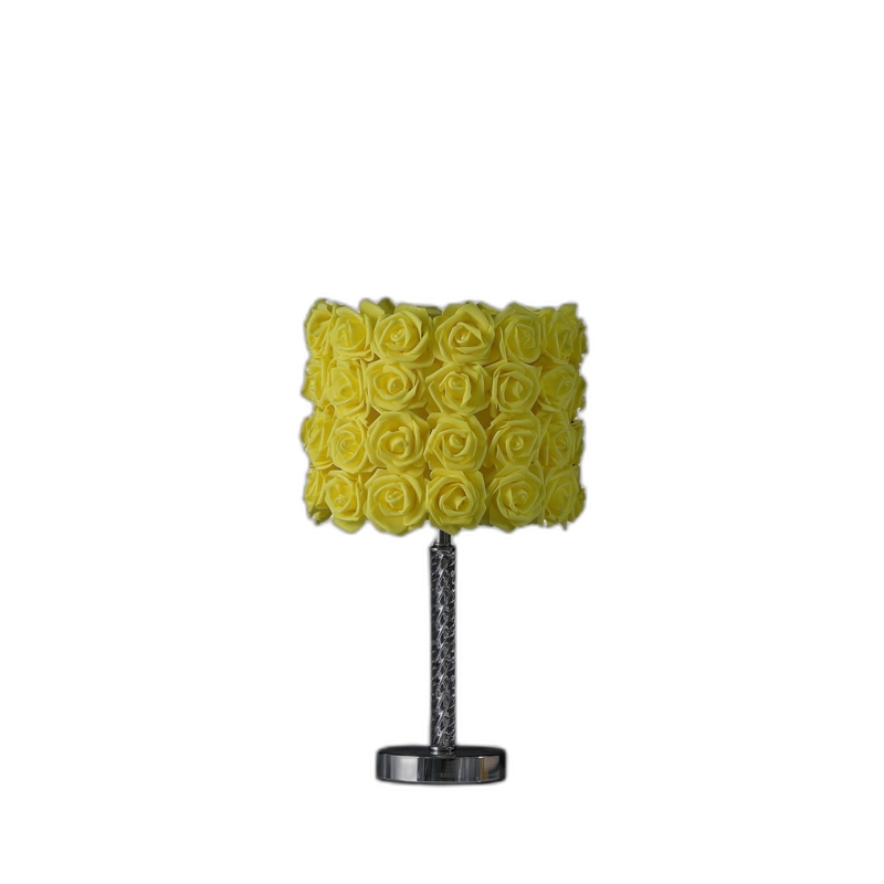 Lavender Roses Acrylic and Metal Table Lamp