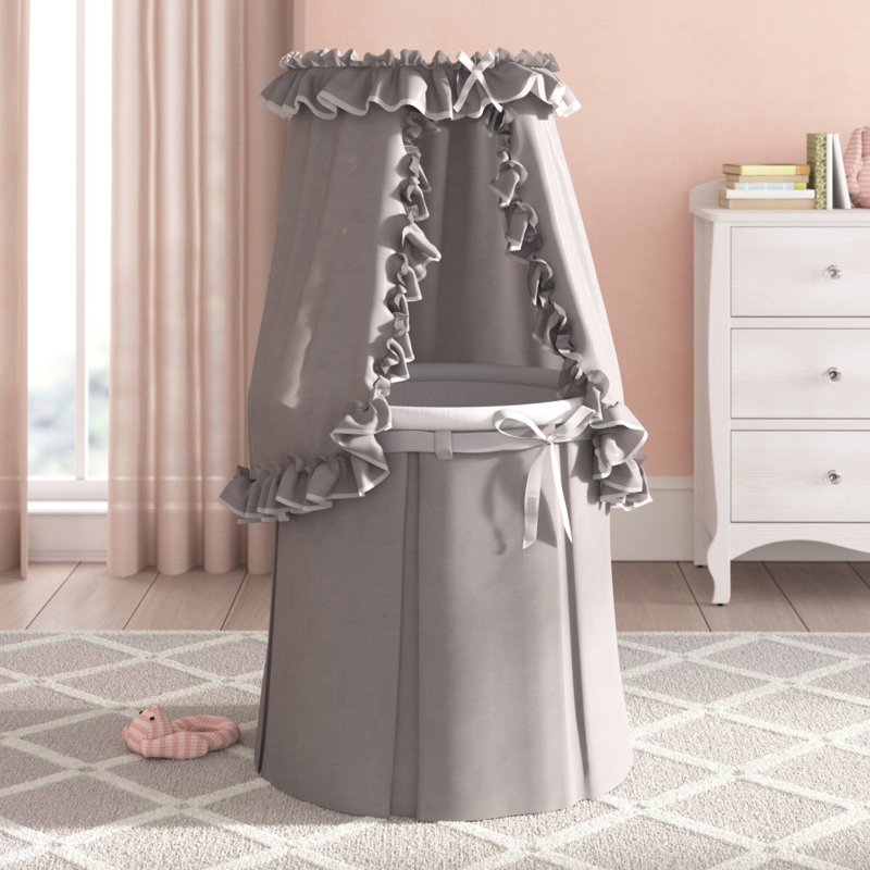 Elegant Bassinet with Canopy and Storage