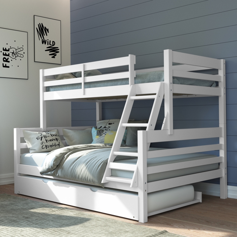 Twin-Over-Full Bunk Bed with Trundle