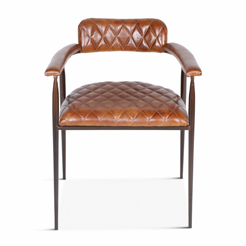 Retro-Inspired Goat Leather Armchair