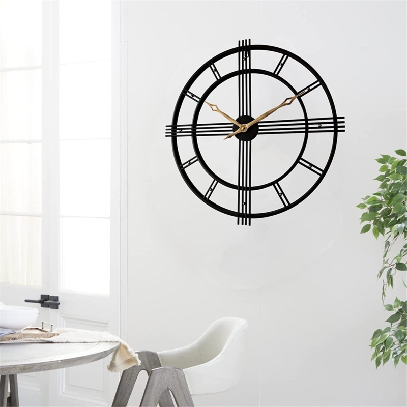 Minimalist Rusted Metal Wall Clock
