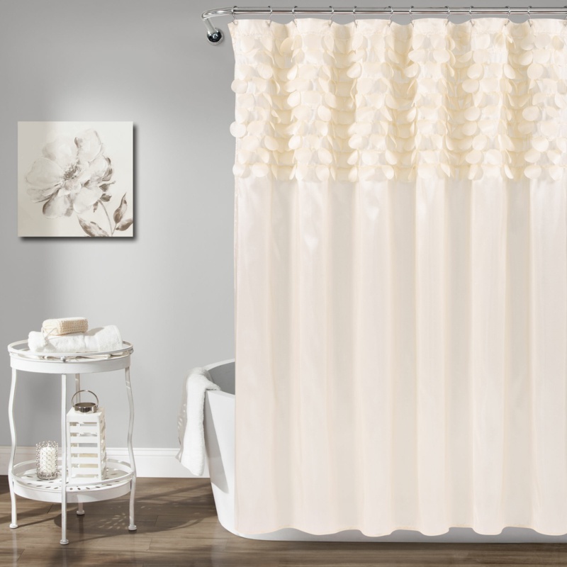 Delozier Solid Color Single Shower Curtain