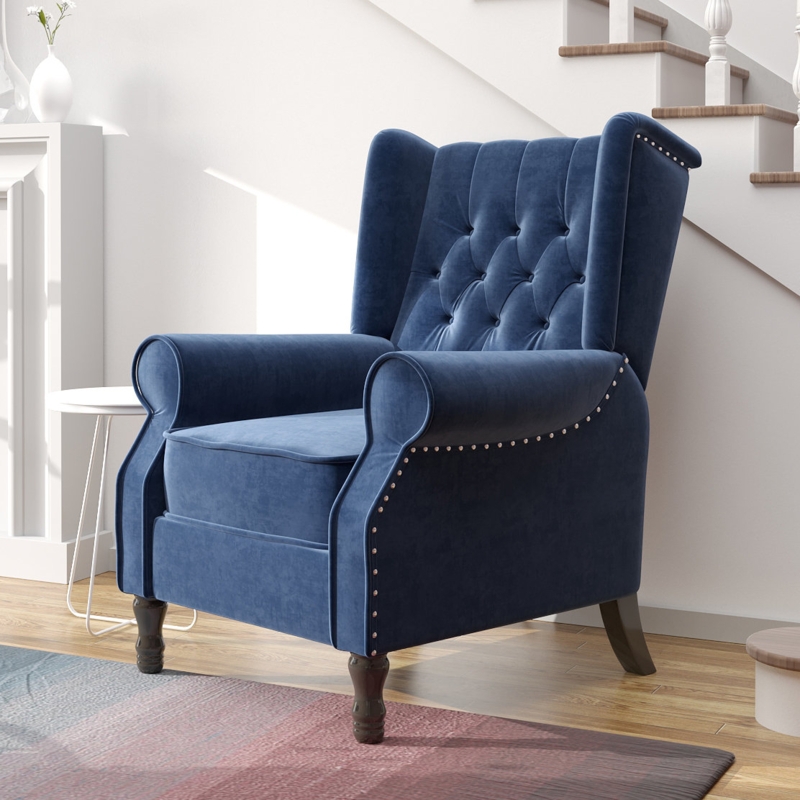 Elegant Velvet Recliner Chair