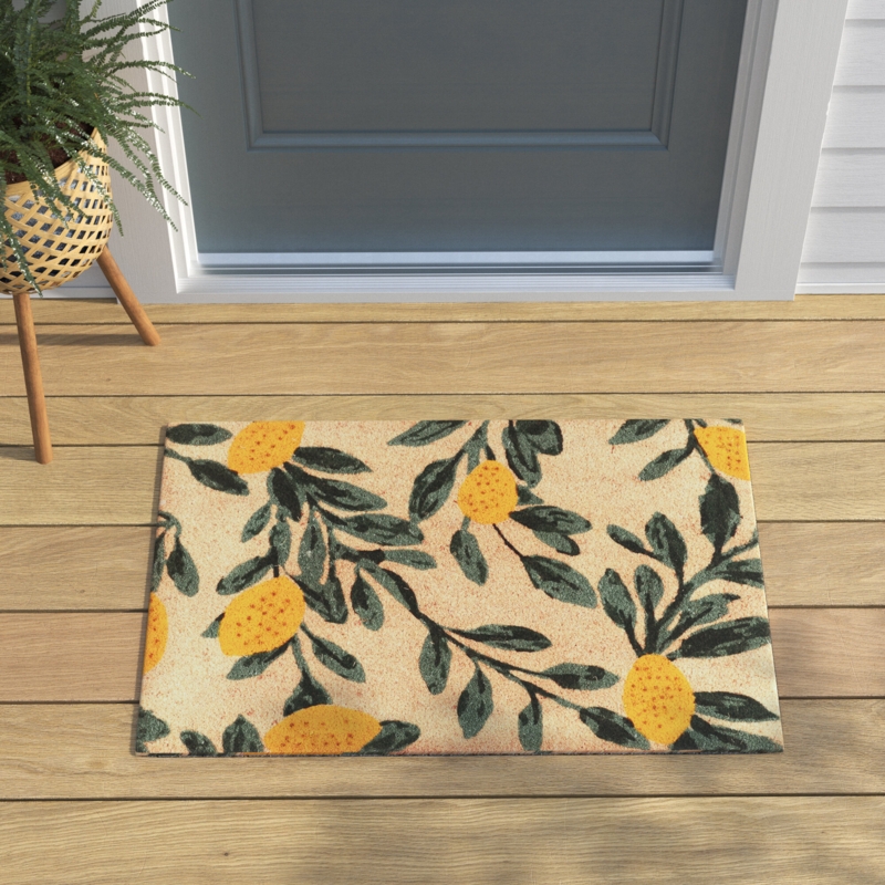 Indoor/Outdoor Lemon Coir Door Mat
