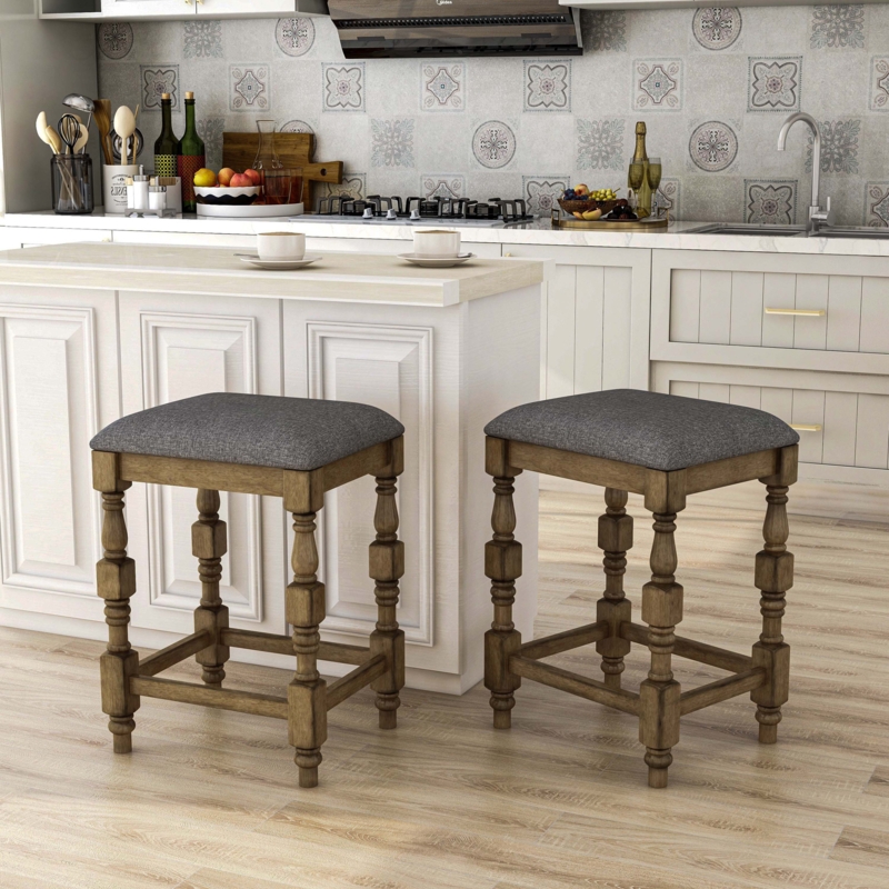 Farmhouse Rustic Counter Height Stool