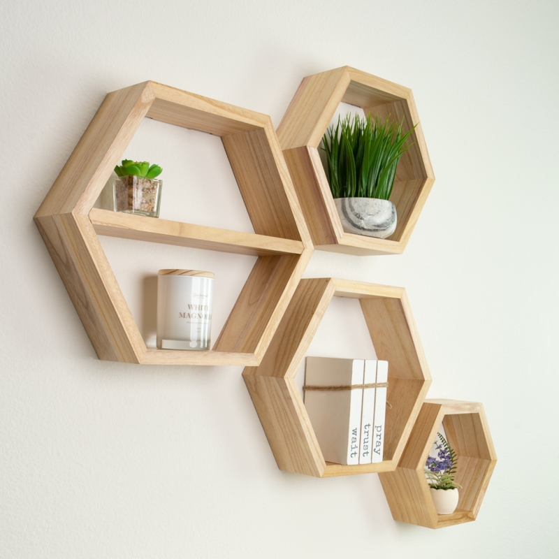 Hexagon Floating Shelves Set