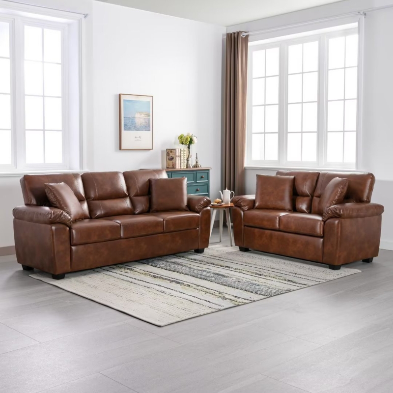 Leather Two-Piece Sofa Set