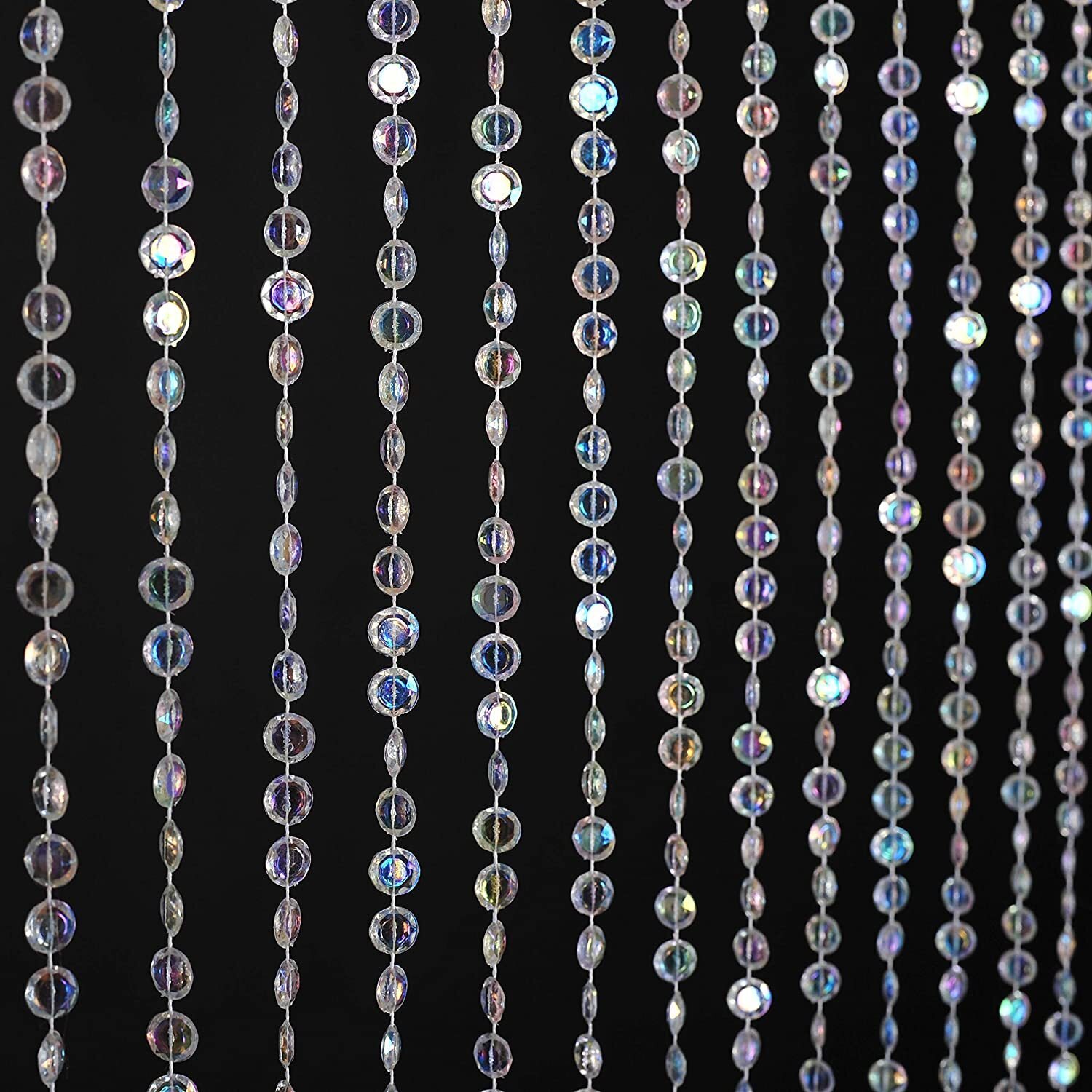 Diamond beads shower curtain