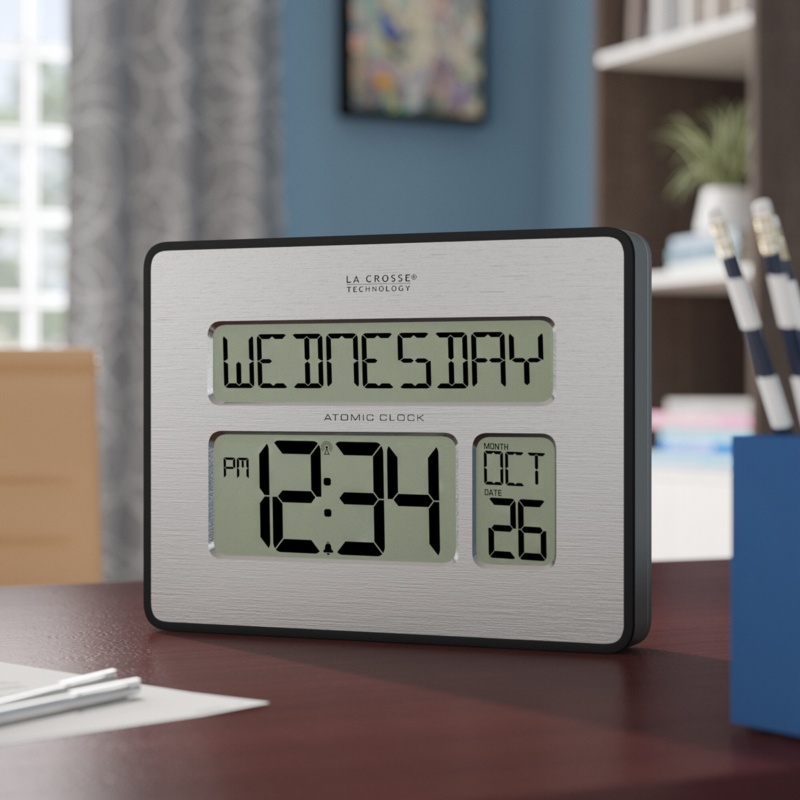 Digital Calendar Clock with Extra Large Digits