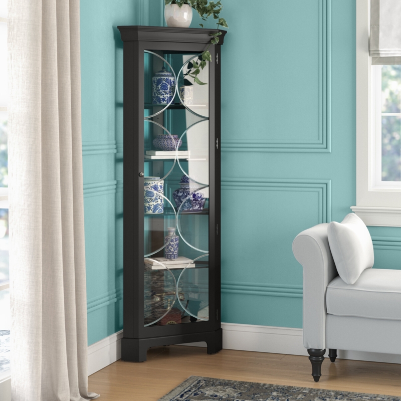 Timeless Corner Curio Cabinet with Lighting