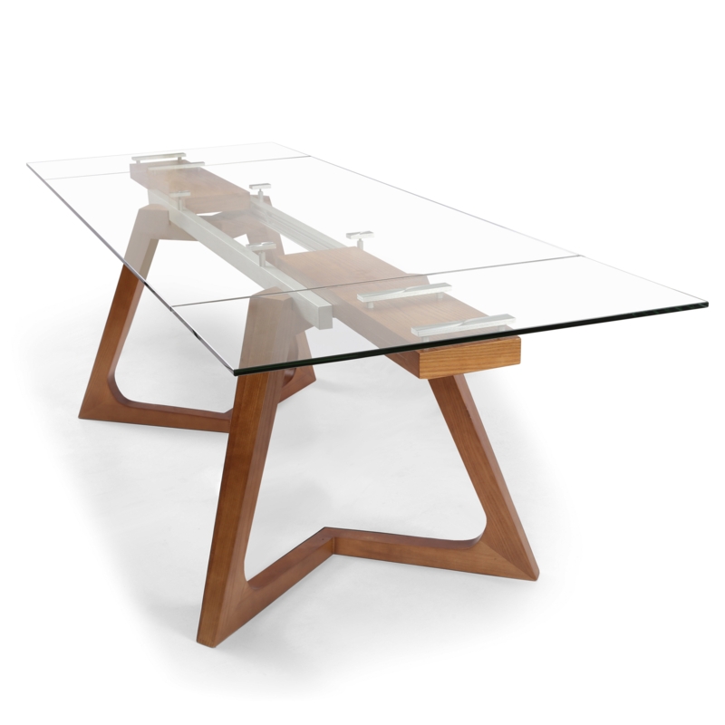 Rectangular Glass-Top Dining Table