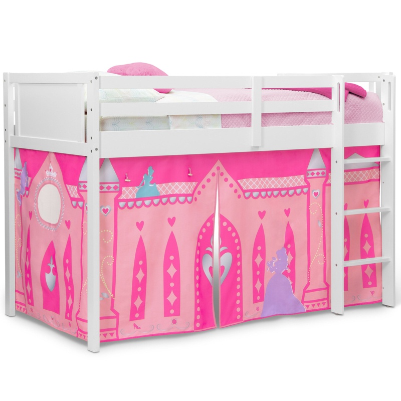 Twin Loft Bed Tent with Disney Princess Theme