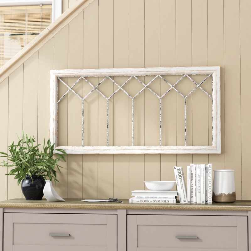 Distressed Window Panel Wall Decor