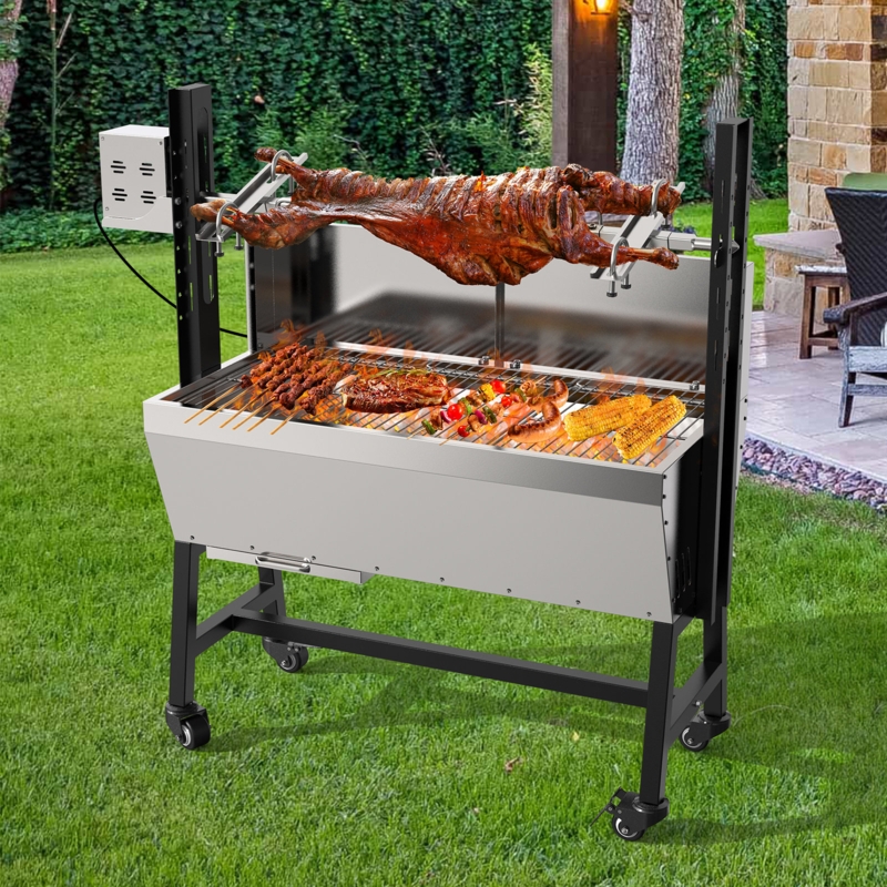 BBQ Rotisserie Grill for Outdoor Cooking