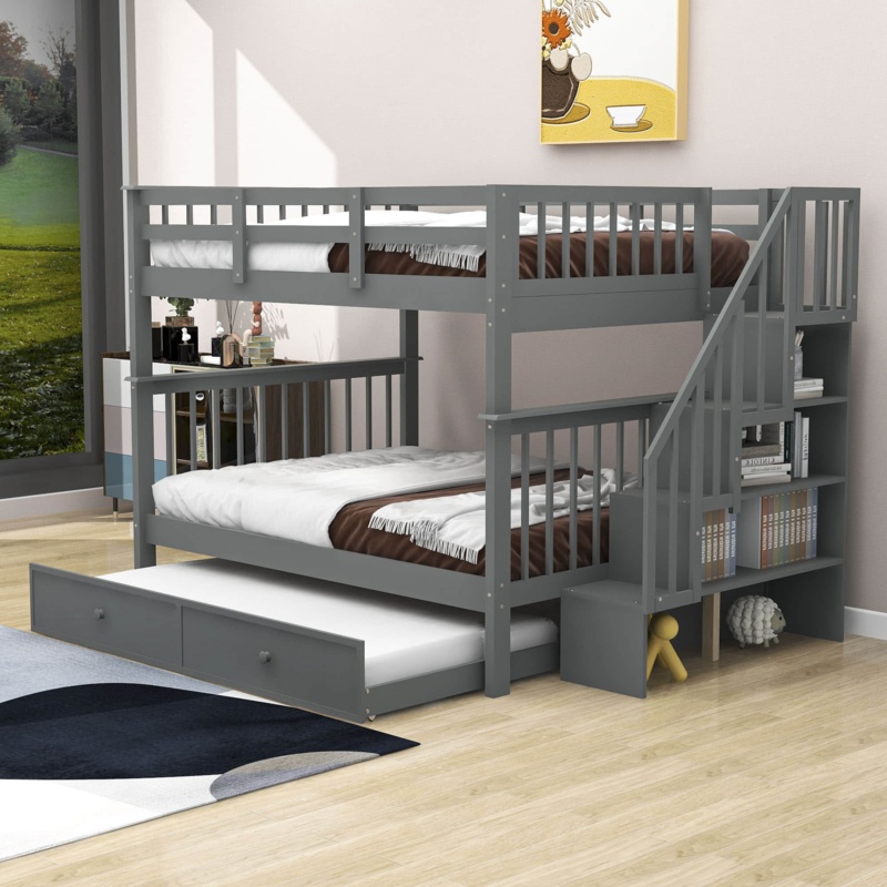 Doresha Standard Bunk Bed with Trundle by Harriet Bee