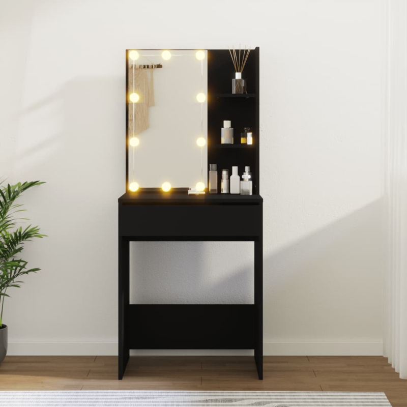 Asymmetrical Dressing Table with LED Mirror