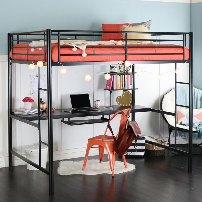 Double Bunk Bed with Desk