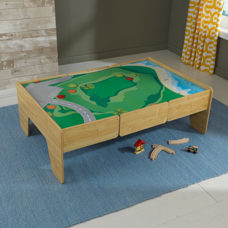 Wooden Play Table with Storage Compartment