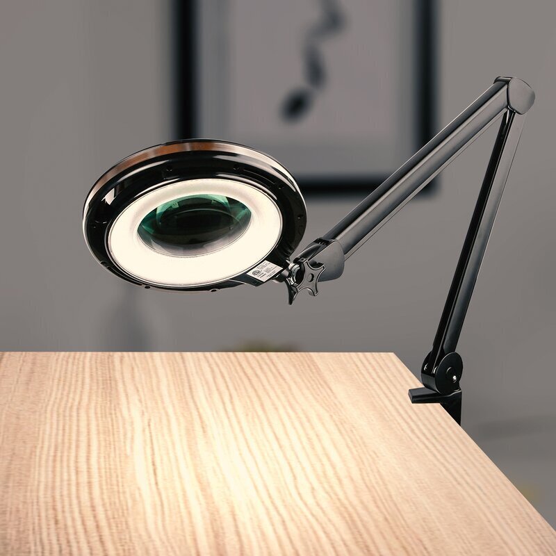 Drafting Lamp With Magnifying Glass
