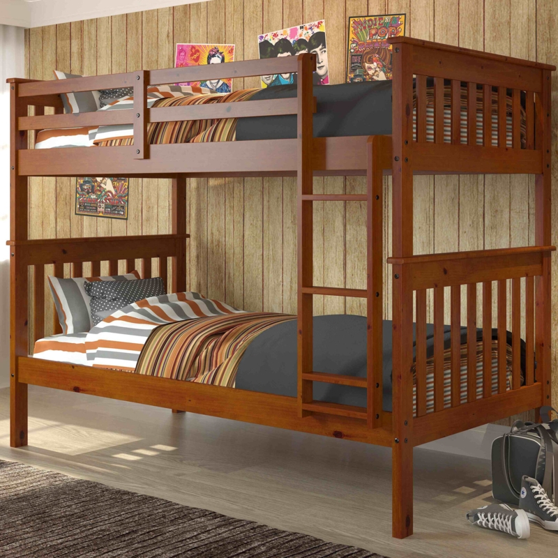 Mission Shaker Bunk Bed with Built-in Ladder