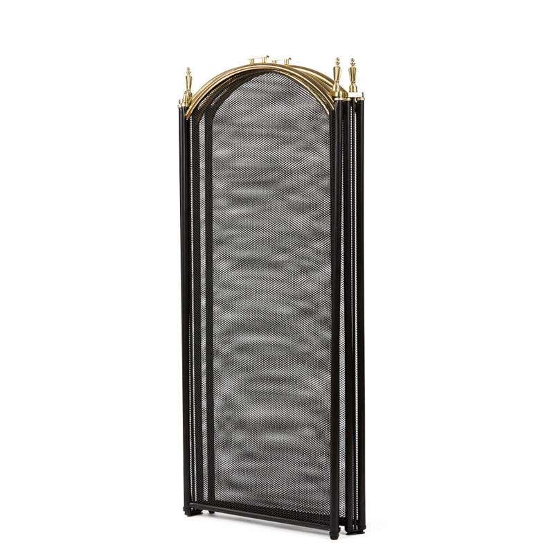 Large Gold Fireplace Screen 4 Panel