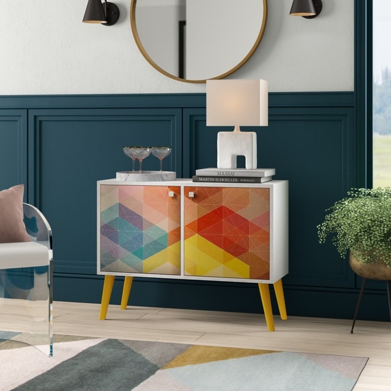 Duffy 27.36'' Tall 2 - Door Accent Cabinet