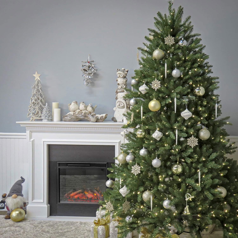 9-Foot Artificial Prelit Dunhill Fir Christmas Tree