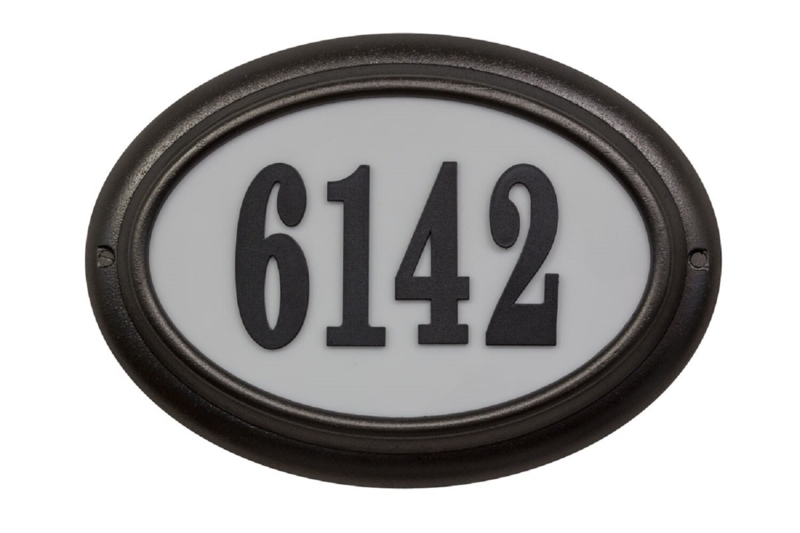 Wall Address Plaque with Backlit Numbers