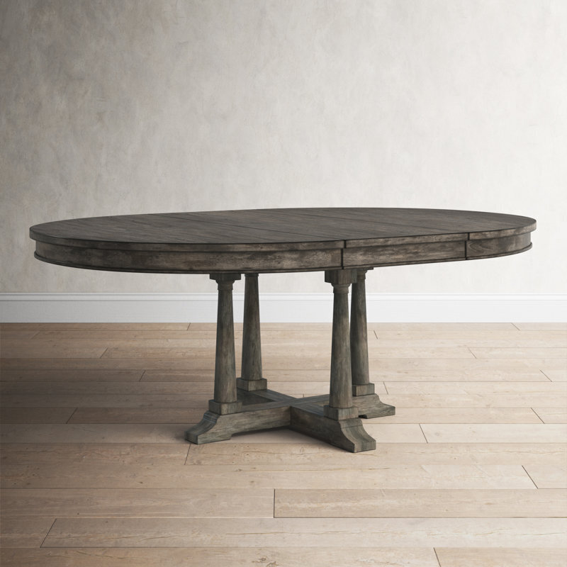 Elegant Modern Extendable Round Table for 10