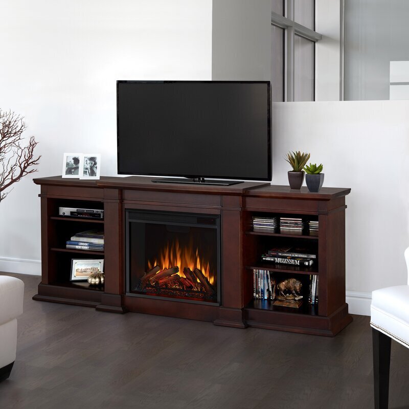 Elegant TV stand with back panel