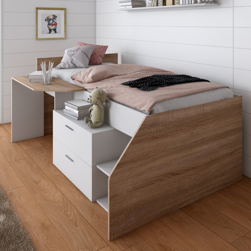 Multi-Purpose Twin Bed with Storage