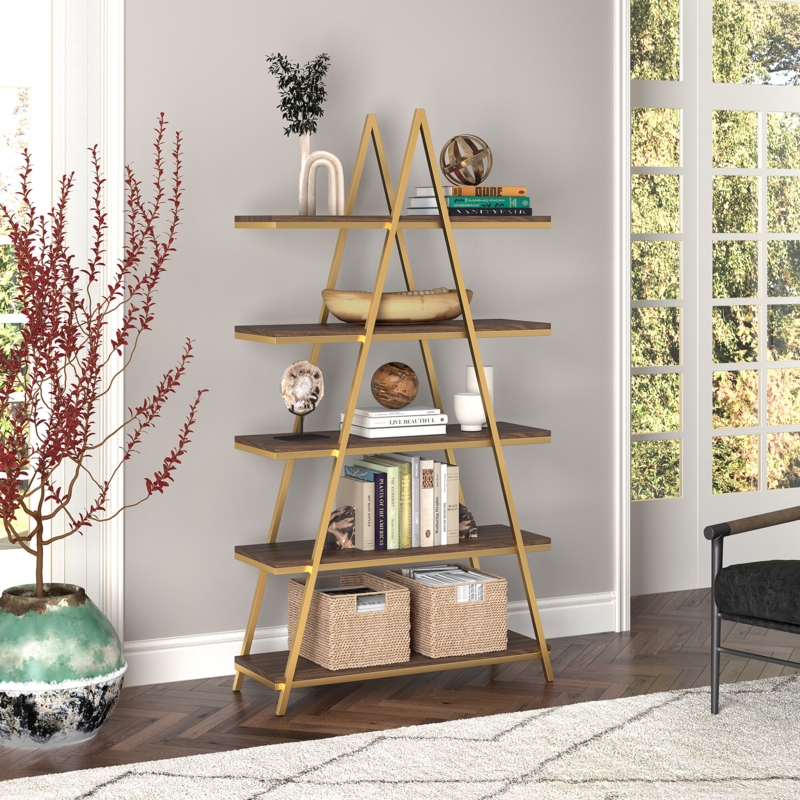 A-Frame Etagere Ladder Bookshelf