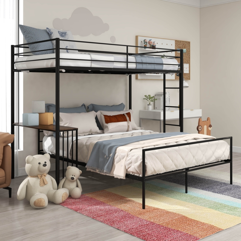 Convertible Bunk Bed with Built-In Desk