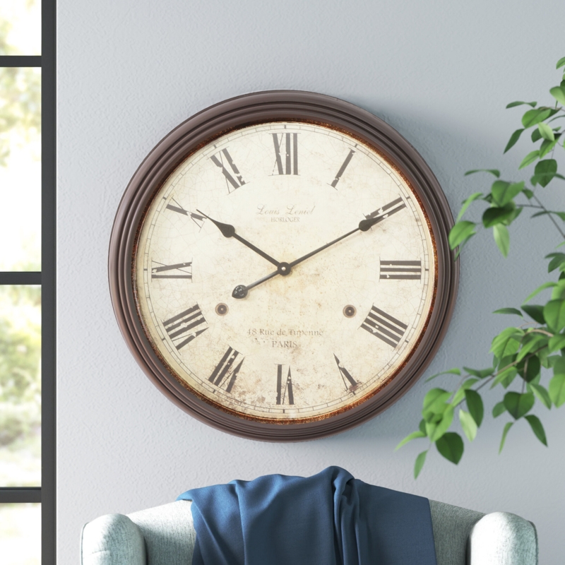 Antique-Style Metal Wall Clock