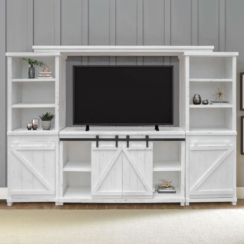 Rustic Entertainment Console with Storage