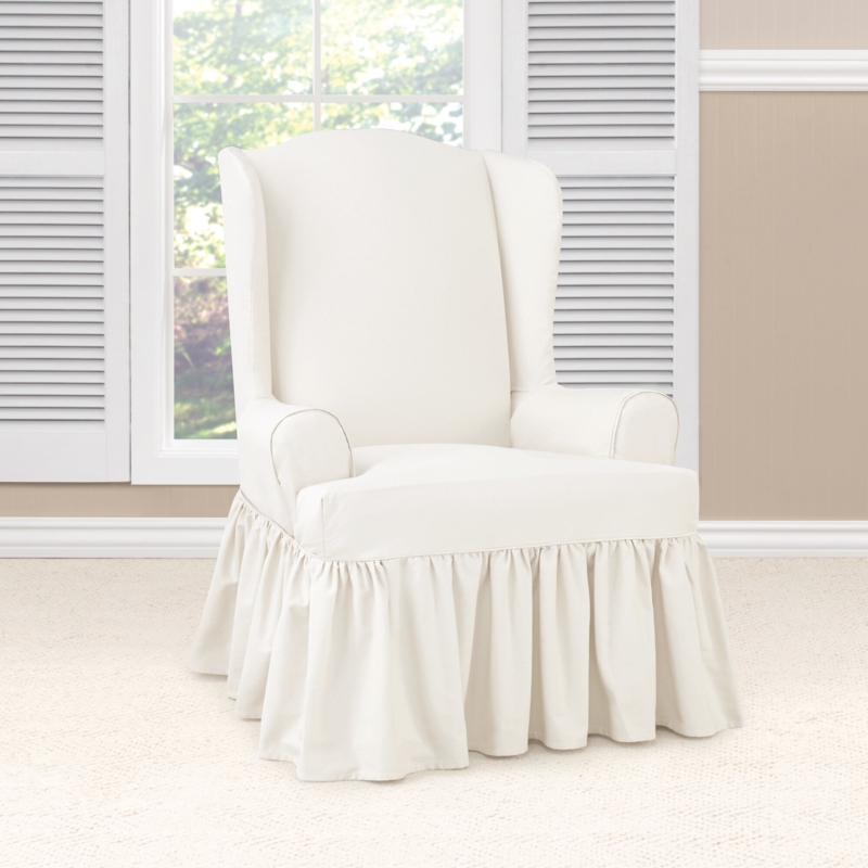 Essential Twill Slipcover with Ruffles